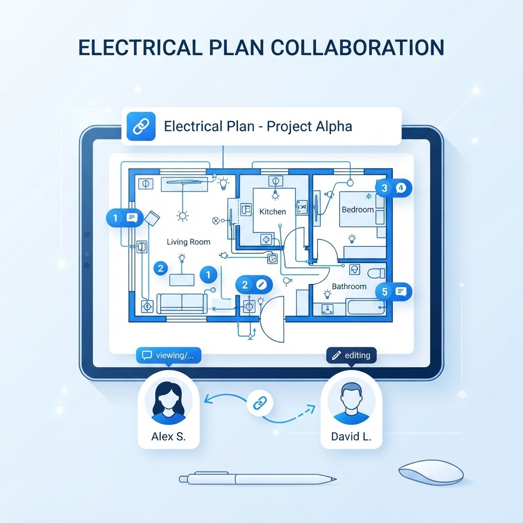 Electrical plan collaboration and annotations