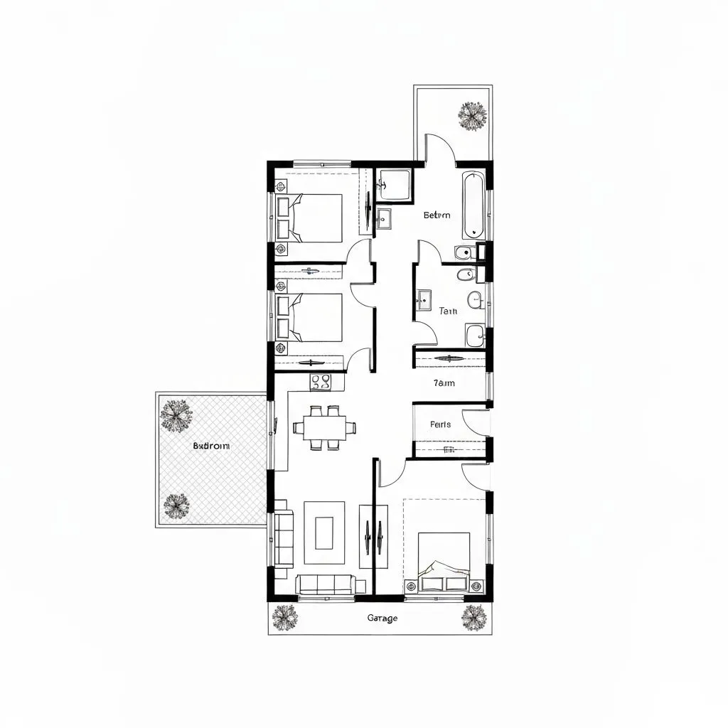 3-Bedroom sample floor plan