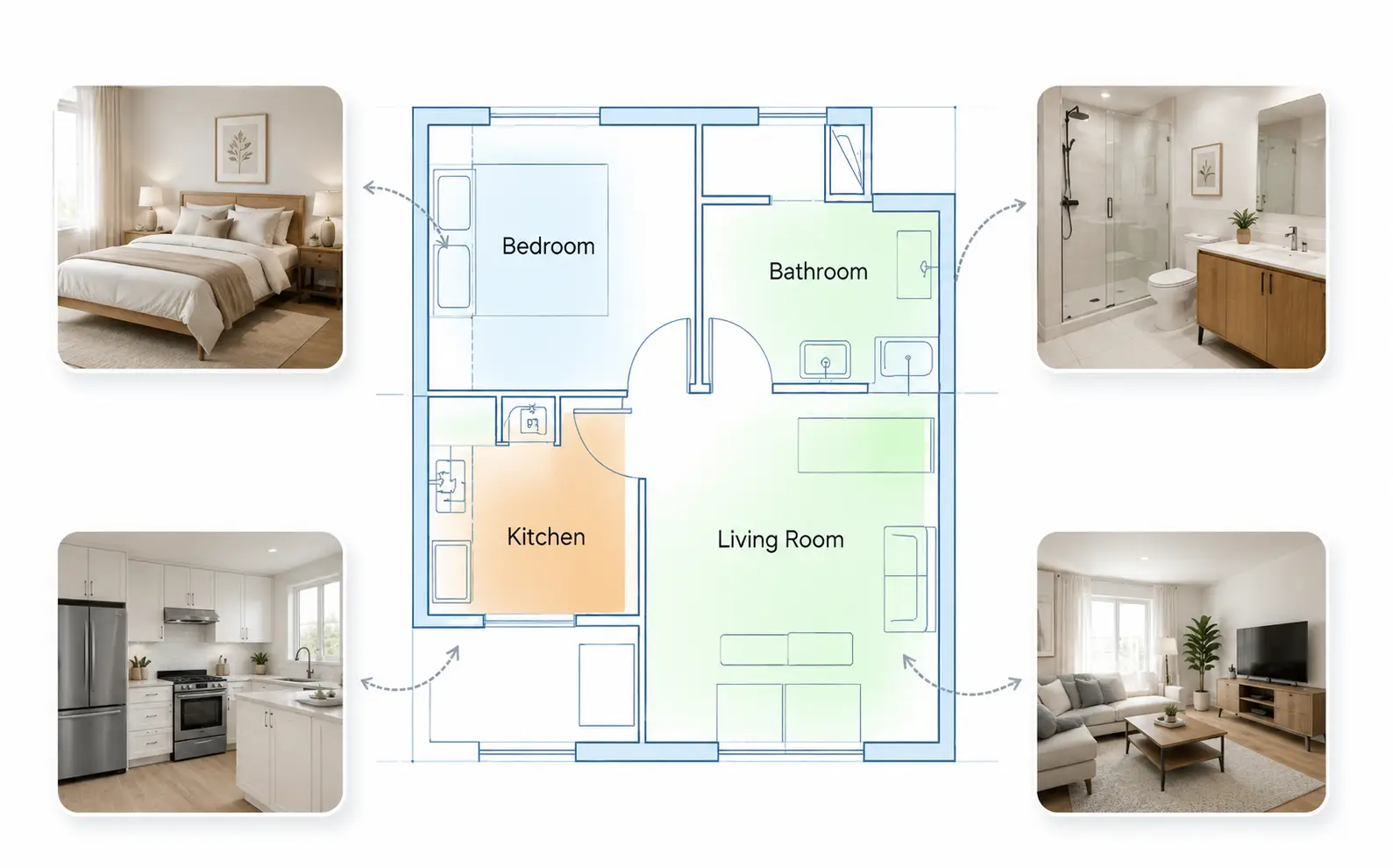 AI recognizes rooms from a floor plan