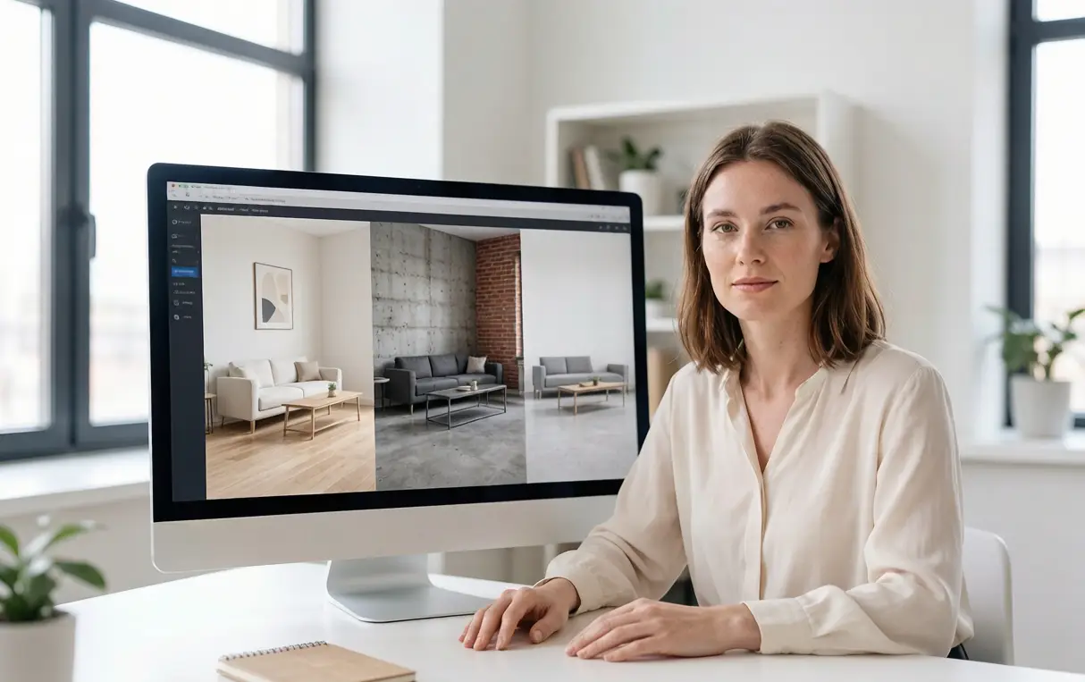Interior designer room visualization generated by AI