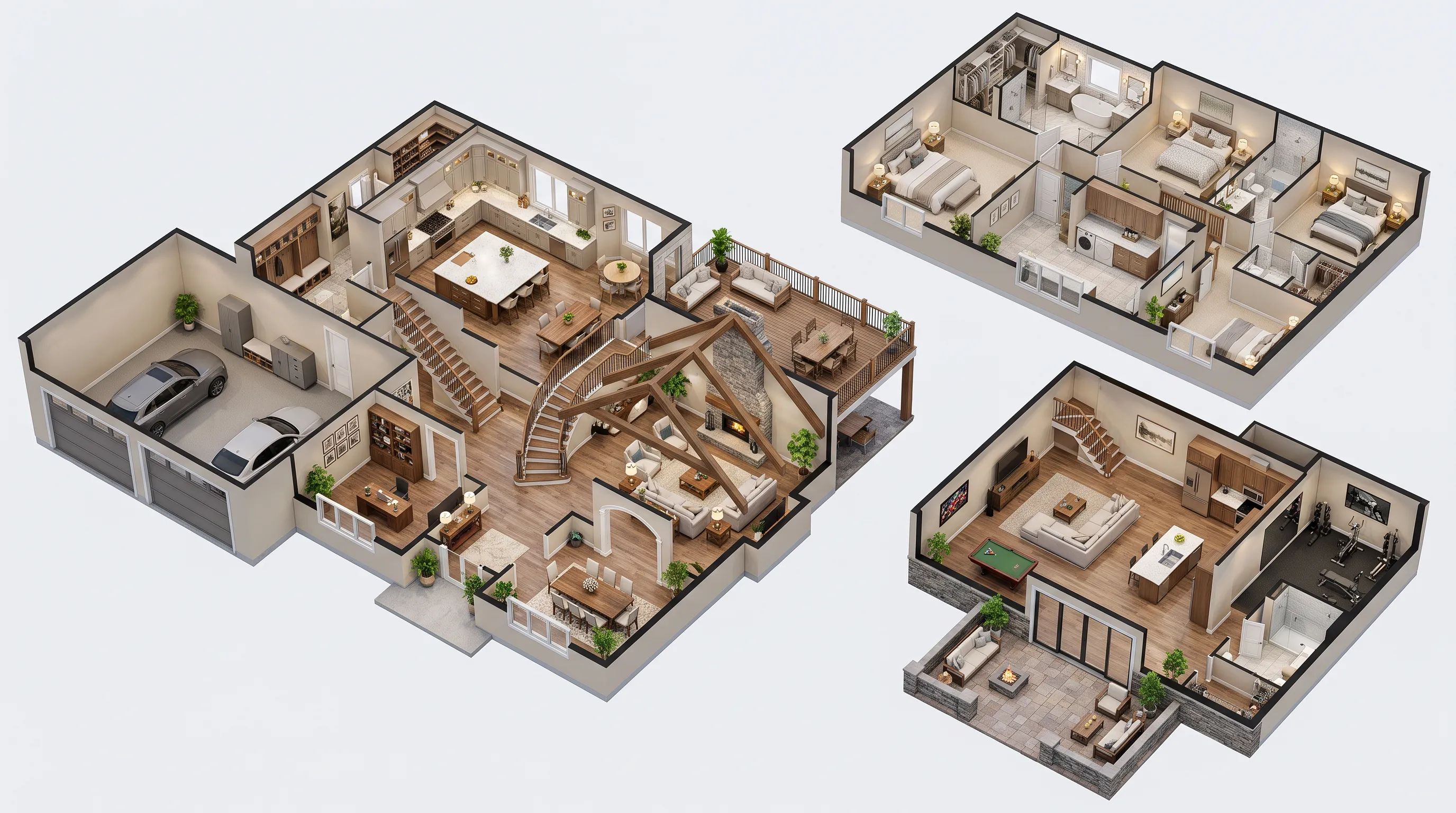 5-Bedroom 4-Bath Multi-Level Home with 3-Car Garage