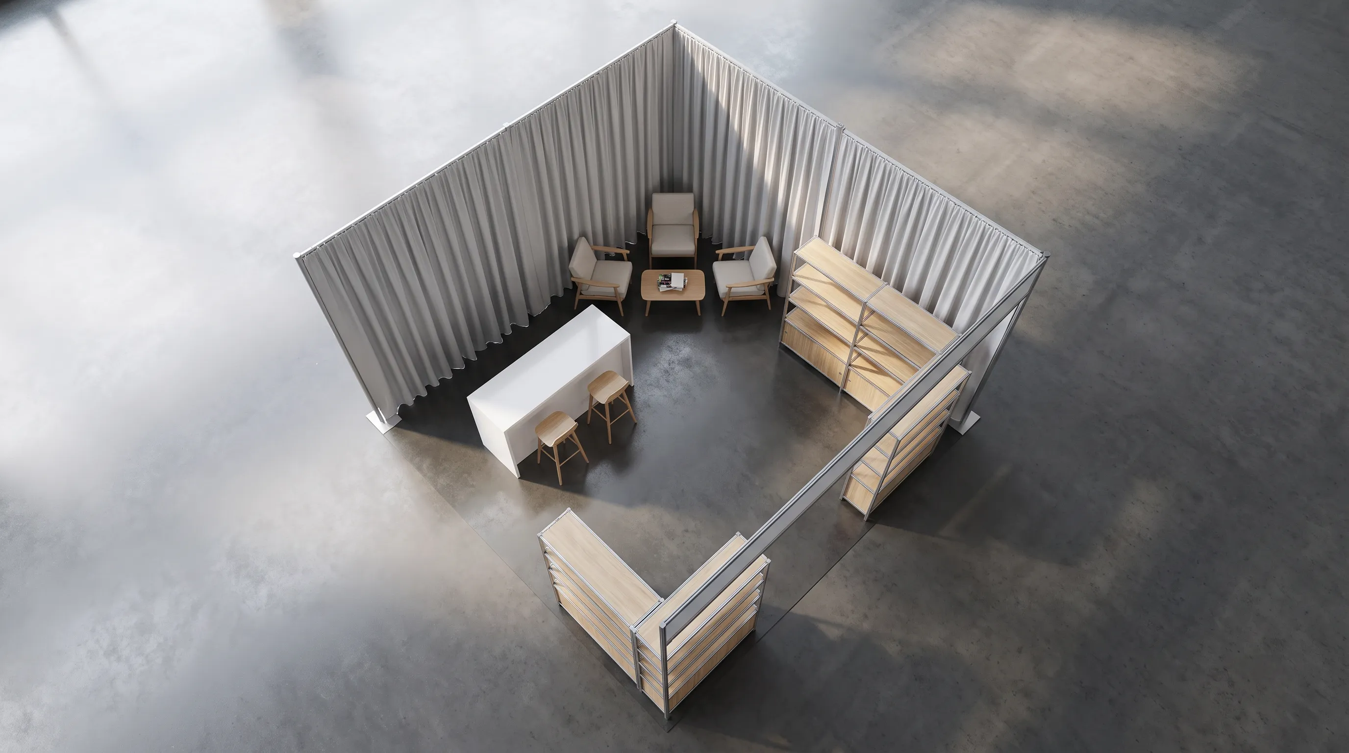 Corner Trade Show Exhibition Booth