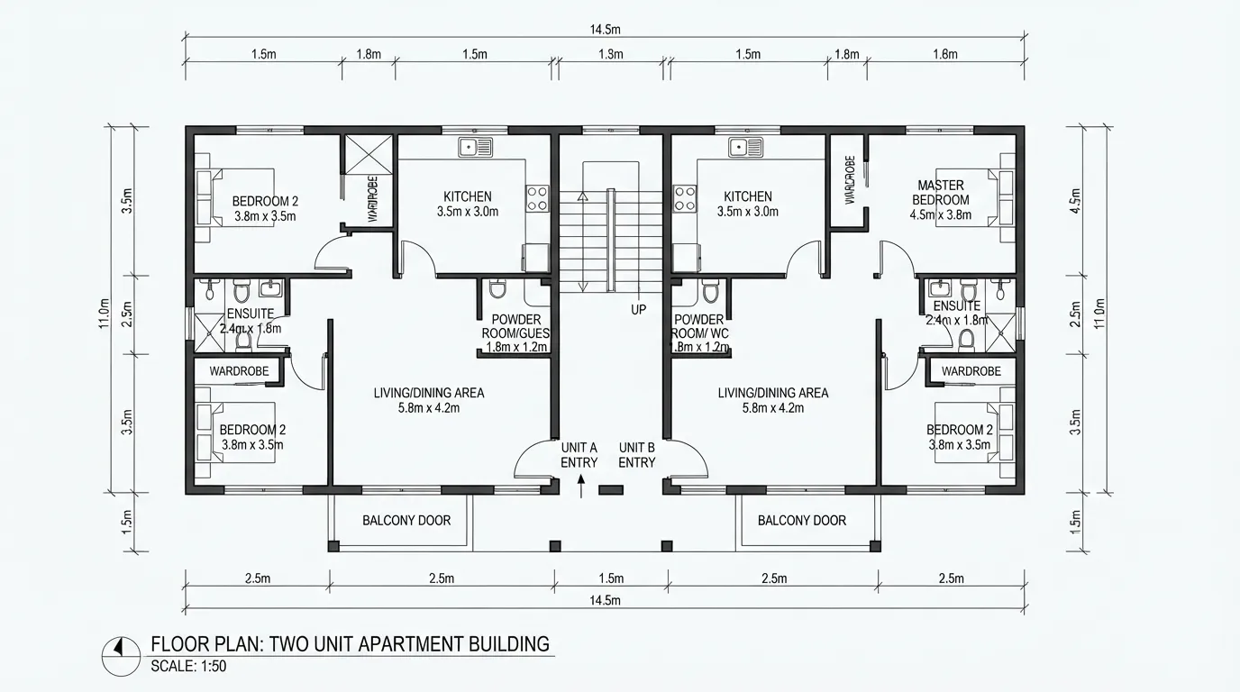 Two-Unit Two-Bedroom Apartment — All En-Suite