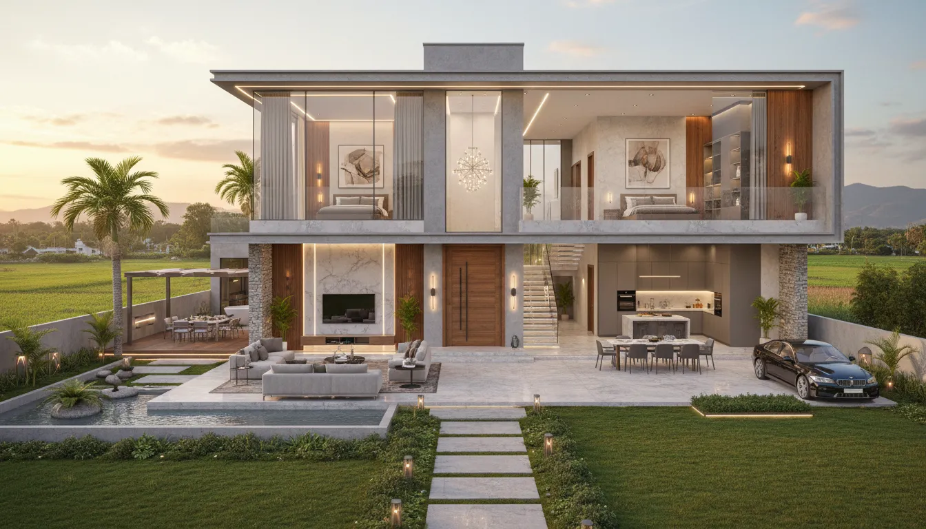 Ultra-Luxury Duplex Villa with Double-Height Hall