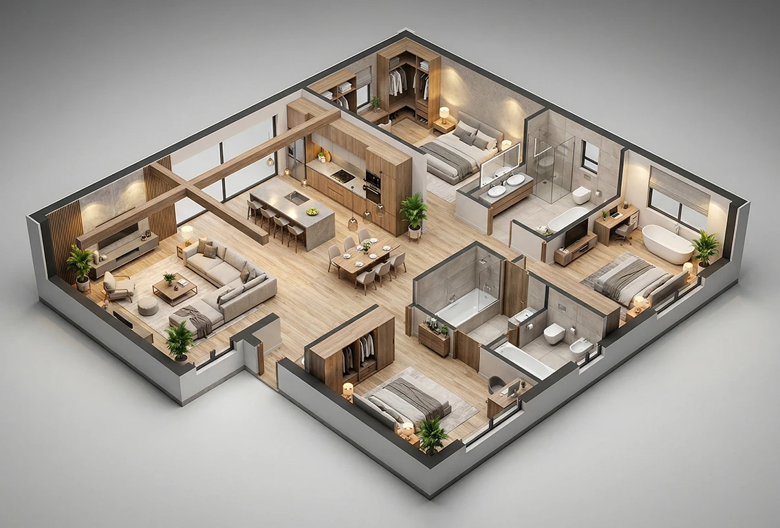 3D Isometric style preview