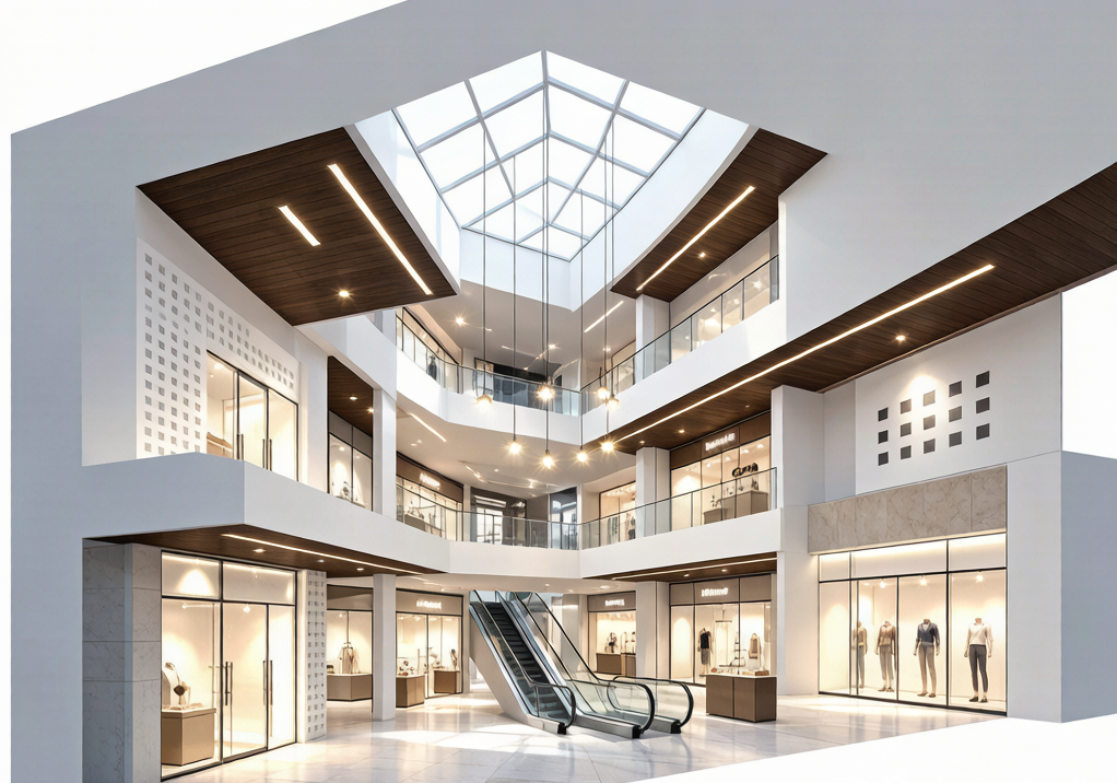 Commercial lighting layout example