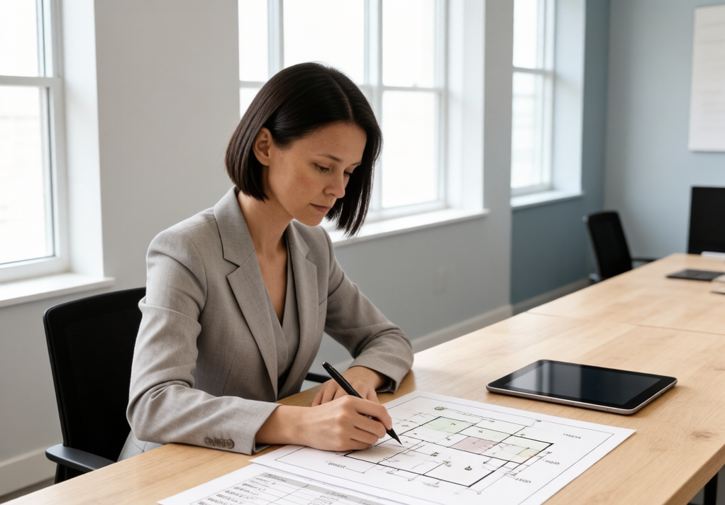 Interior designers using a lighting plan maker