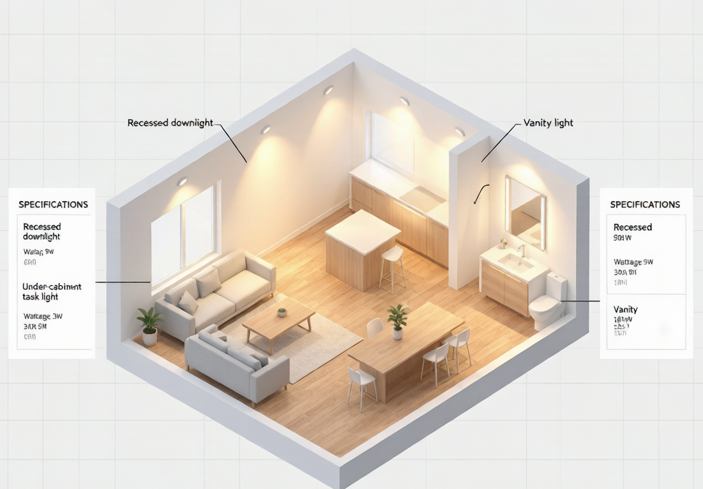Residential lighting plan example