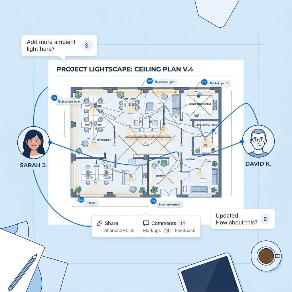 Lighting plan comments and collaboration