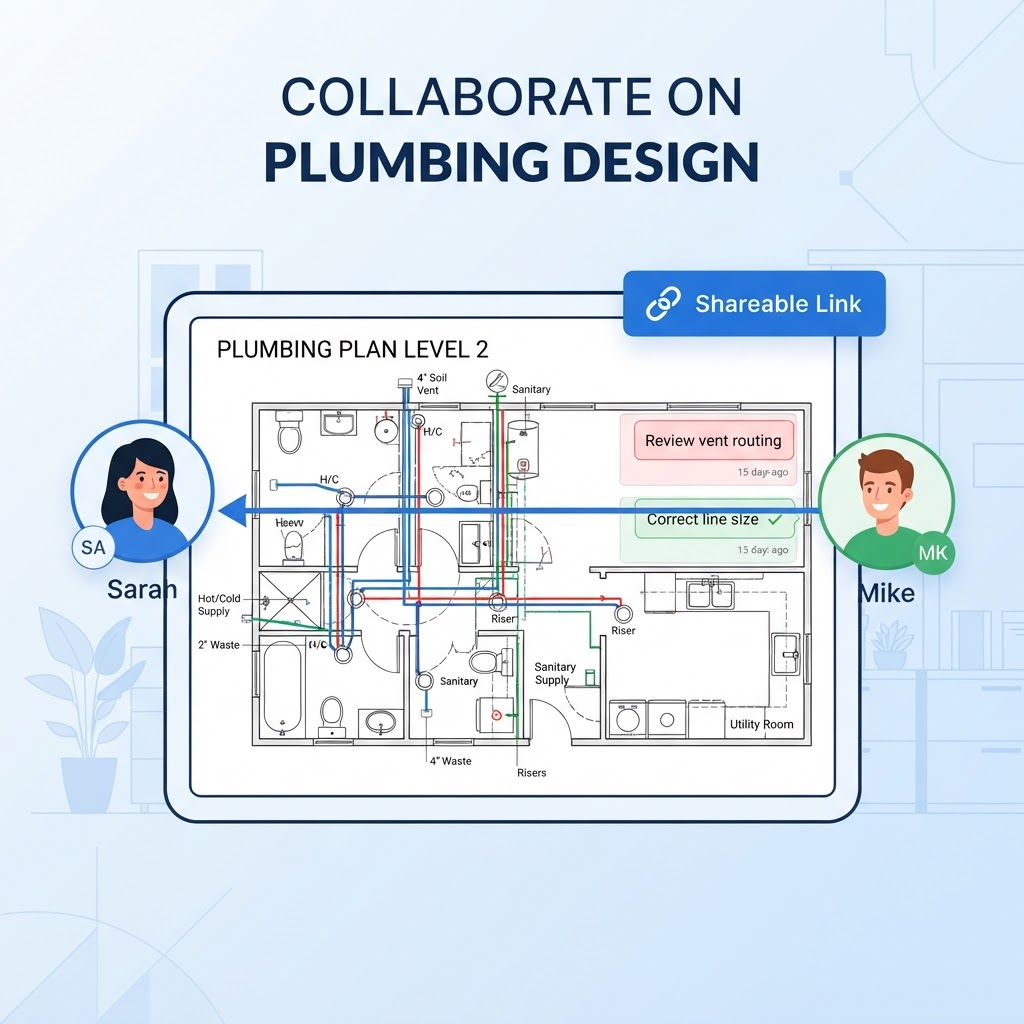 Plumbing plan collaboration and comments