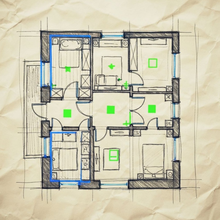 Grundriss-Skizze Beispiel