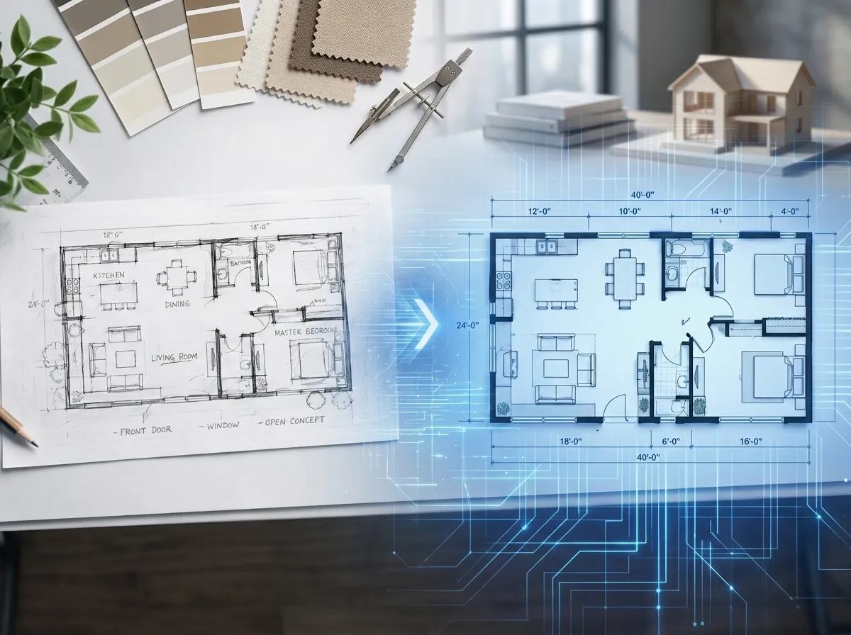 sketch to floor plan