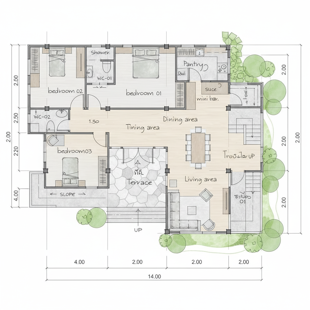 2D カラー間取り図