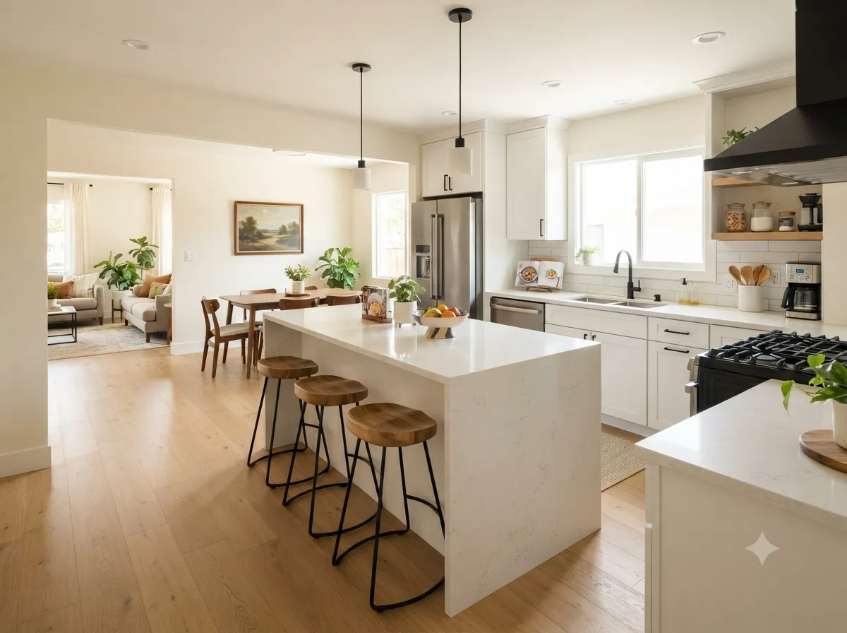 Before and after home floor plan