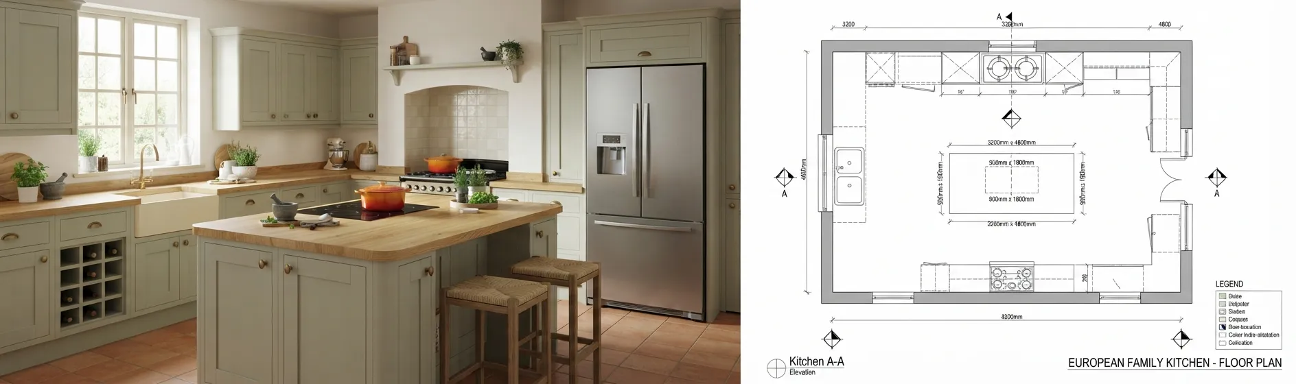 Kitchen remodel floor plan