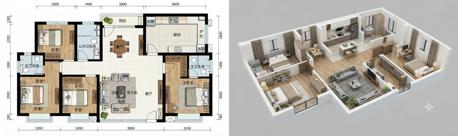 Interior style and material proposal